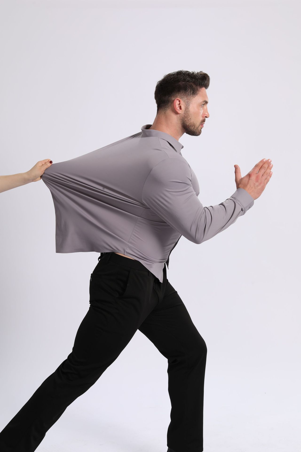 Ice-cool Silky-smooth Wrinkle-resistant Large-size Shirt