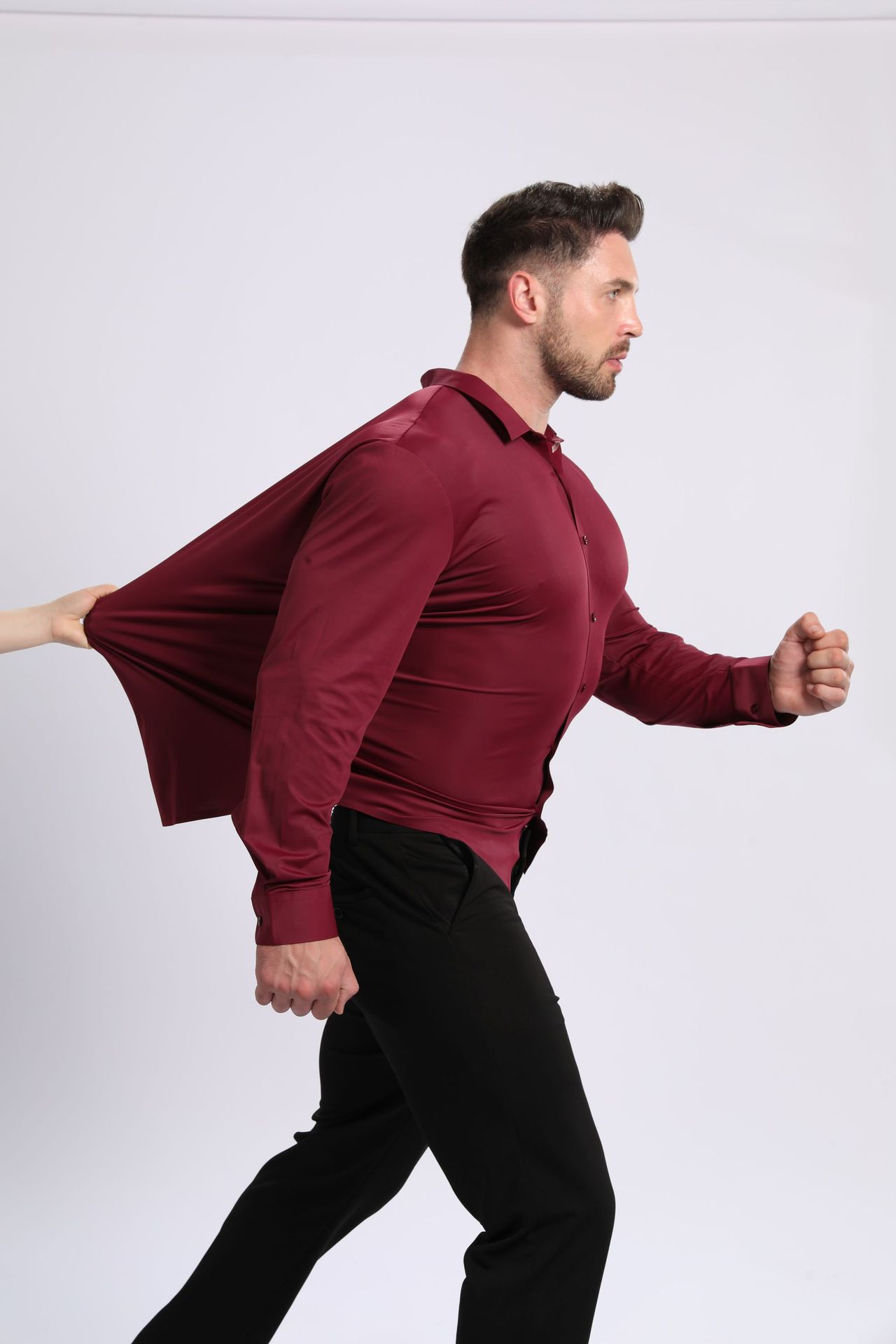 Ice-cool Silky-smooth Wrinkle-resistant Large-size Shirt